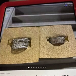 JTV Silver-Tone Multi-Row Cubic Zirconia Stackable Ring Set